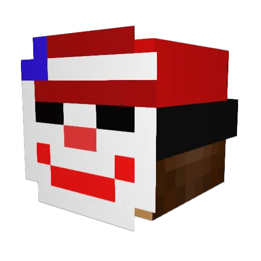 xCaTa Minecraft avatar head, 3D render