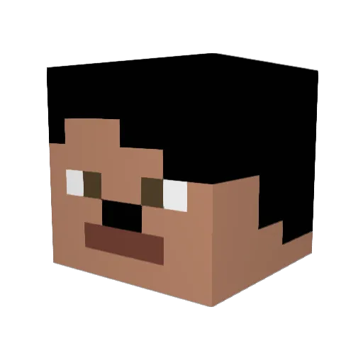 xCaddox Minecraft avatar head, 3D render