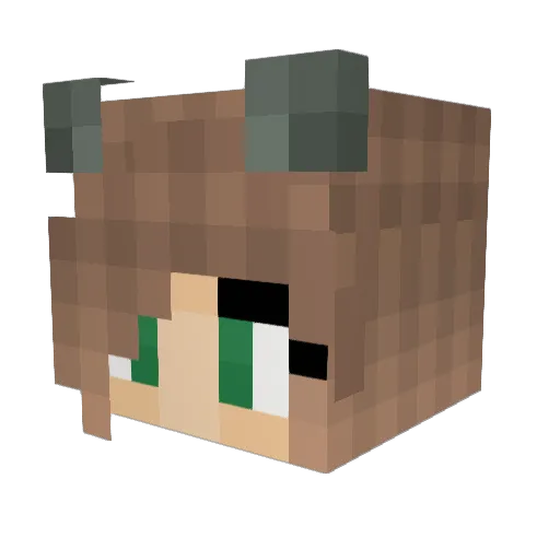 xCaityCatx Minecraft avatar head, 3D render
