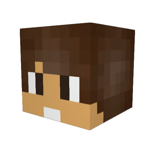 xCamanix Minecraft avatar head, 3D render