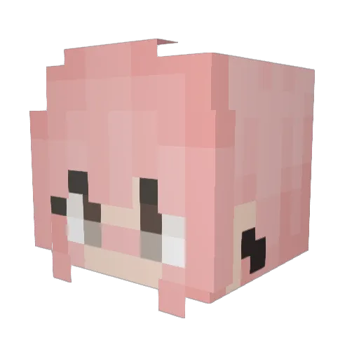 xCarii Minecraft avatar head, 3D render