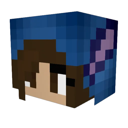 xCaro Minecraft avatar head, 3D render