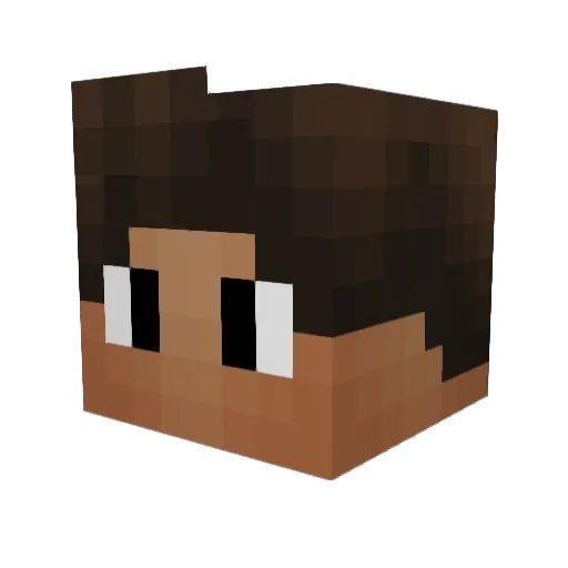 xCarson Minecraft avatar head, 3D render