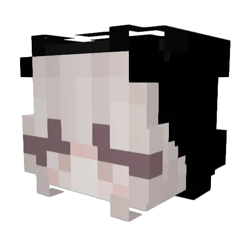 xCatGirl__ Minecraft avatar head, 3D render
