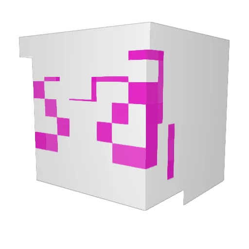 xCerda Minecraft avatar head, 3D render