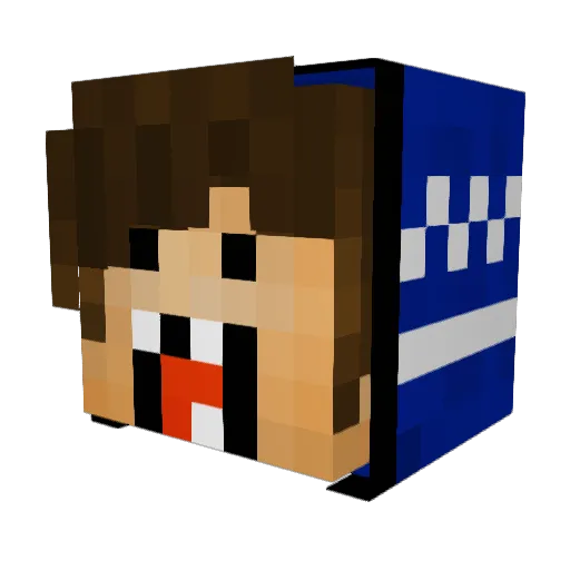 xCesqr Minecraft avatar head, 3D render
