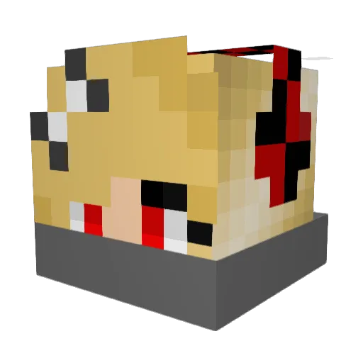 xChartermert Minecraft avatar head, 3D render