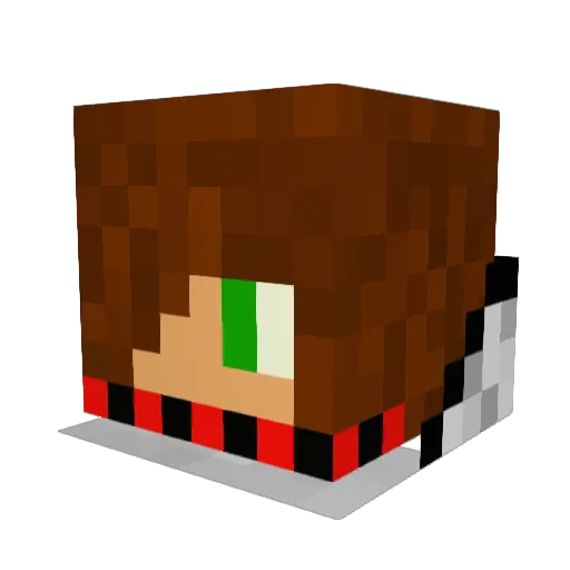 xChato Minecraft avatar head, 3D render