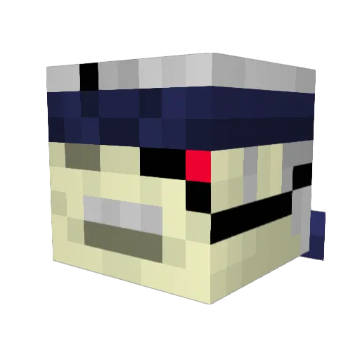 xChawliee Minecraft avatar head, 3D render