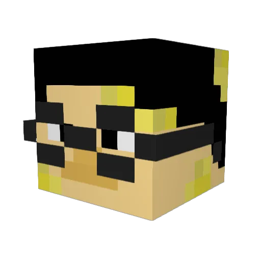 xCheatCodes Minecraft avatar head, 3D render