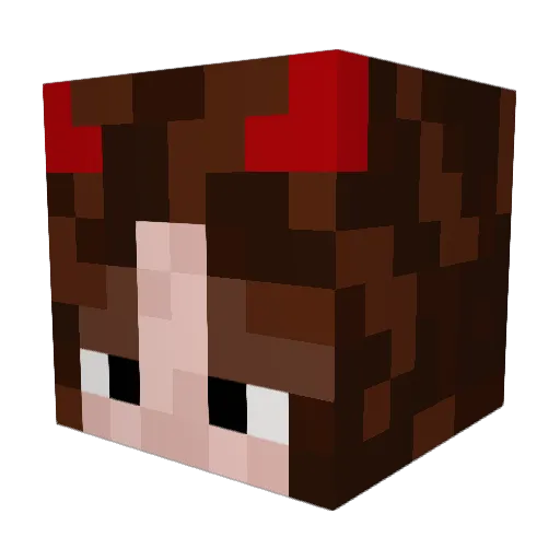 xChelena Minecraft avatar head, 3D render