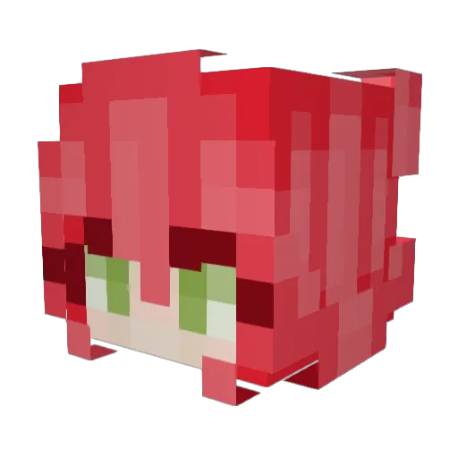 xCherryBomberx Minecraft avatar head, 3D render