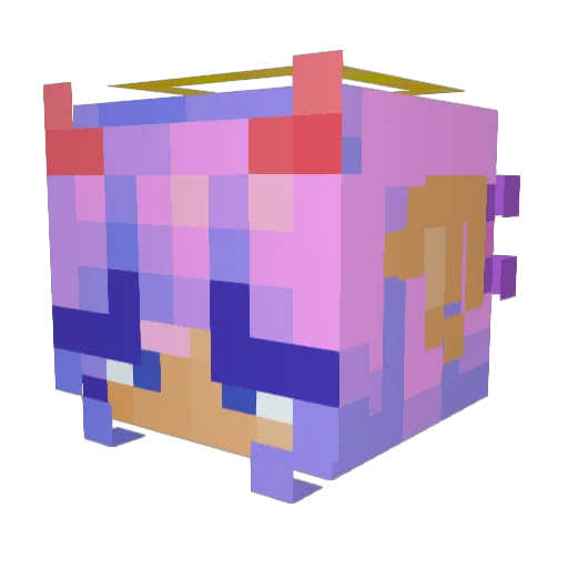 xCheshire Minecraft avatar head, 3D render