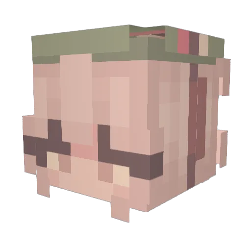 xChey Minecraft avatar head, 3D render