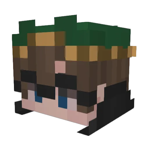 xChocoww Minecraft avatar head, 3D render