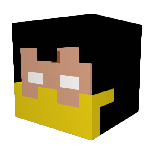 xChriS2B Minecraft avatar head, 3D render