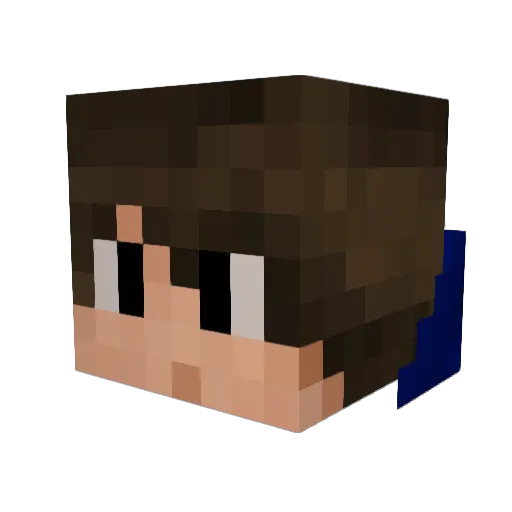 xChromq Minecraft avatar head, 3D render