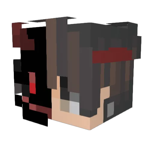 xChucky Minecraft avatar head, 3D render