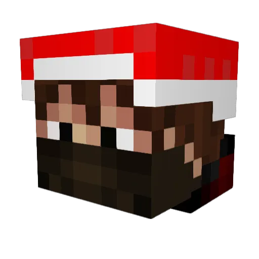 xCivx Minecraft avatar head, 3D render
