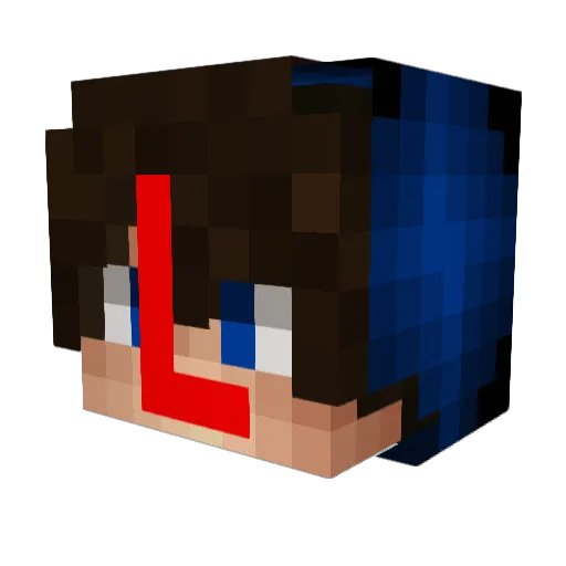 xCiwee Minecraft avatar head, 3D render