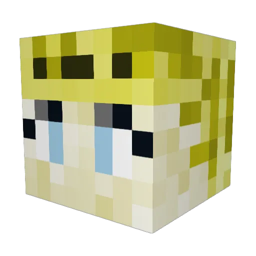 xClara9 Minecraft avatar head, 3D render