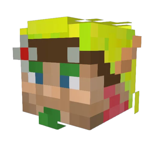 xClaydogzx Minecraft avatar head, 3D render