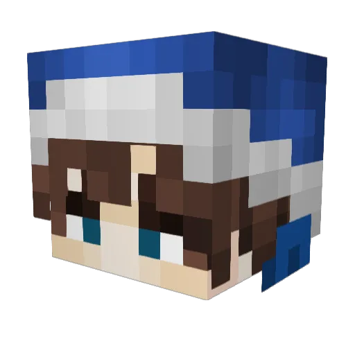 xCodie Minecraft avatar head, 3D render