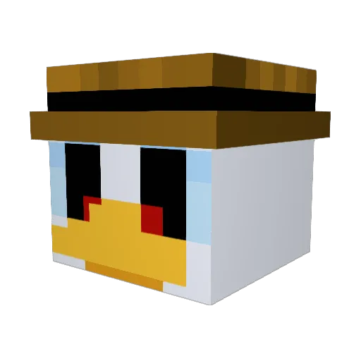 xCogman Minecraft avatar head, 3D render