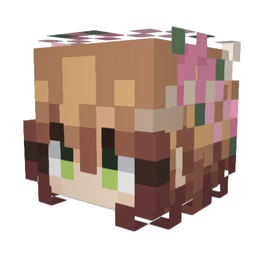 xColette55 Minecraft avatar head, 3D render