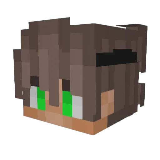 xColten Minecraft avatar head, 3D render