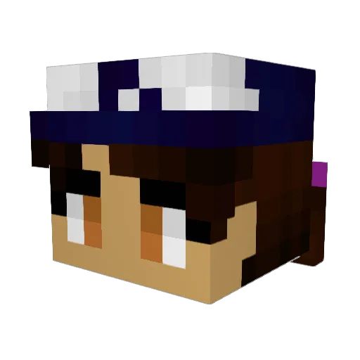 xContraxX Minecraft avatar head, 3D render