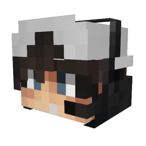 xCourage Minecraft avatar head, 3D render