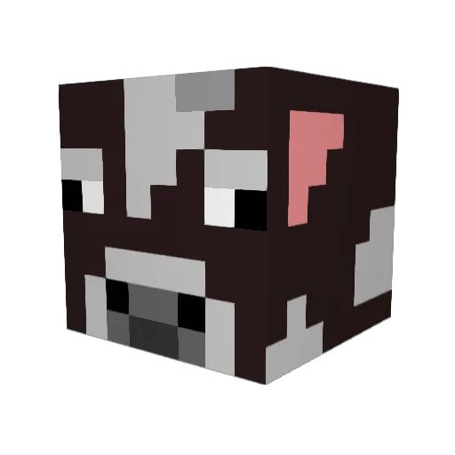 xCowie Minecraft avatar head, 3D render