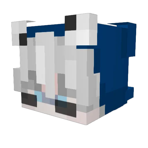 xCqts_n Minecraft avatar head, 3D render
