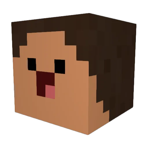 xCraftLeon Minecraft avatar head, 3D render