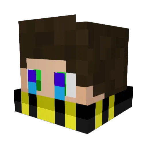 xCrazyGroundx Minecraft avatar head, 3D render