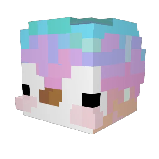 xCrit Minecraft avatar head, 3D render