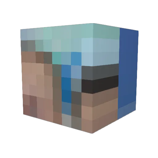 xCroly Minecraft avatar head, 3D render