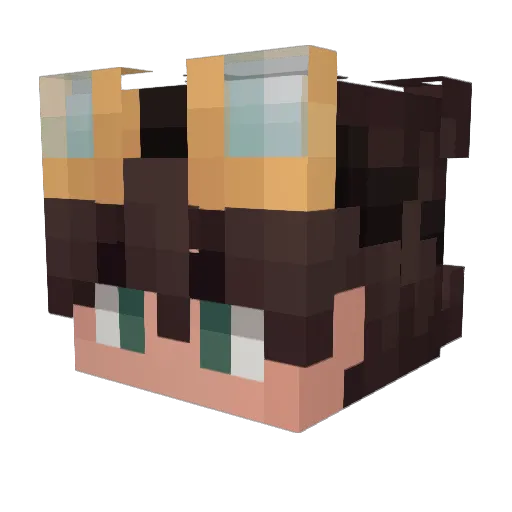 xCrxshed Minecraft avatar head, 3D render