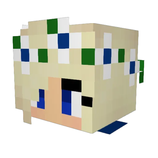 xCupcakeLoveex Minecraft avatar head, 3D render