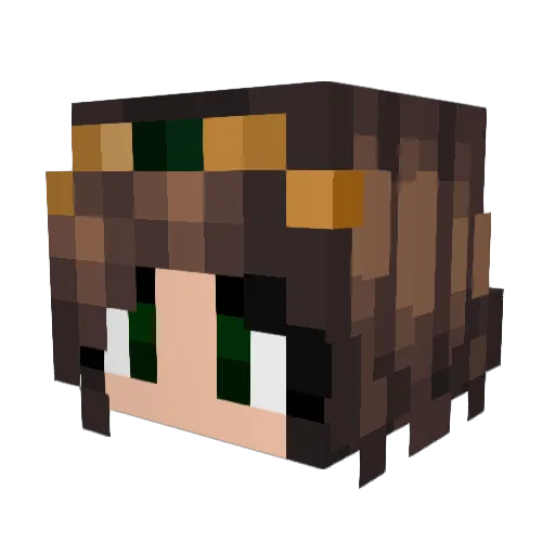 xCuttlefishx Minecraft avatar head, 3D render