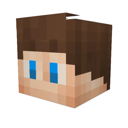xCuube Minecraft avatar head, 3D render