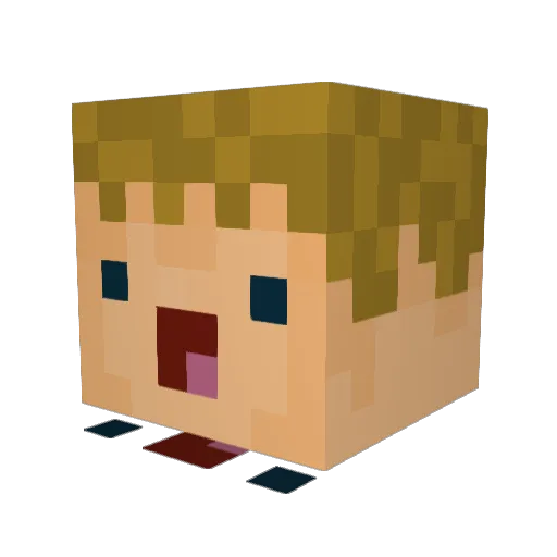 xCynan Minecraft avatar head, 3D render