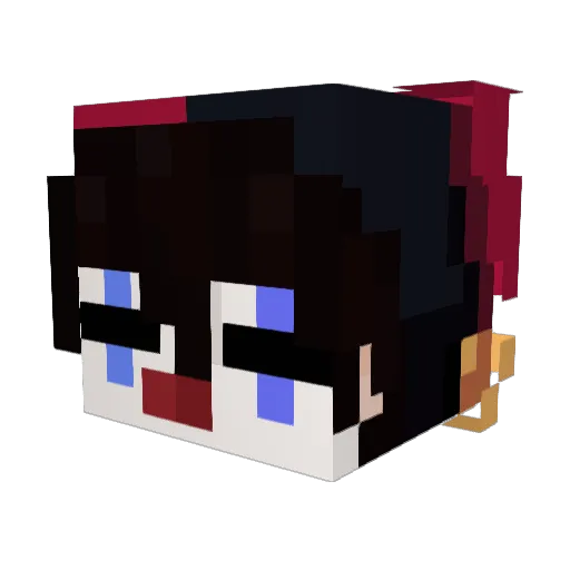 xD0Mson Minecraft avatar head, 3D render
