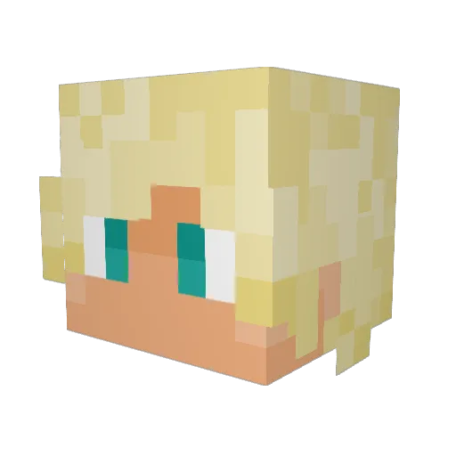 xD3moniak Minecraft avatar head, 3D render