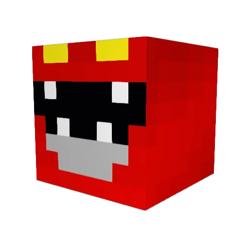xDDD99 Minecraft avatar head, 3D render