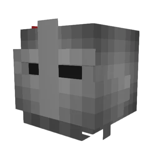xDELTA614x Minecraft avatar head, 3D render
