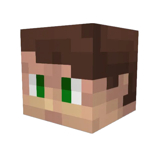 xDHubi Minecraft avatar head, 3D render
