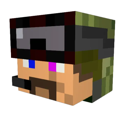xDUFFYZz Minecraft avatar head, 3D render