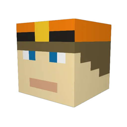 xD_DUO_KING Minecraft avatar head, 3D render